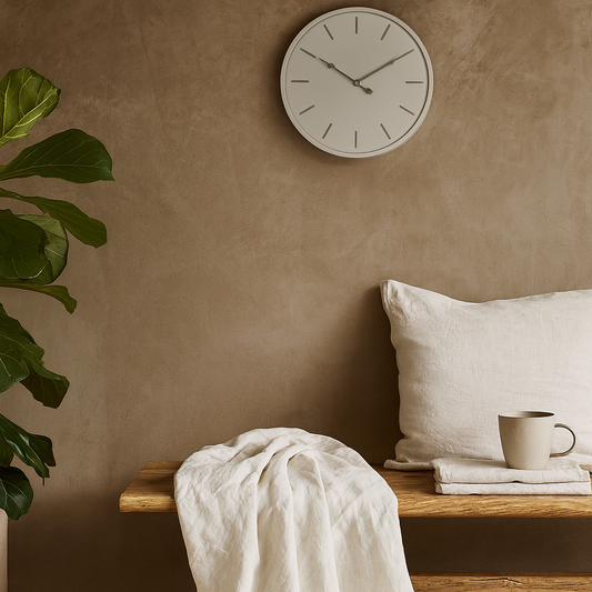 Minimalist White Round Wall Clock