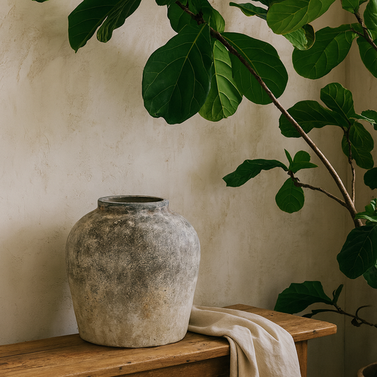Sunvale Aged Stoneware Ceramic Vase