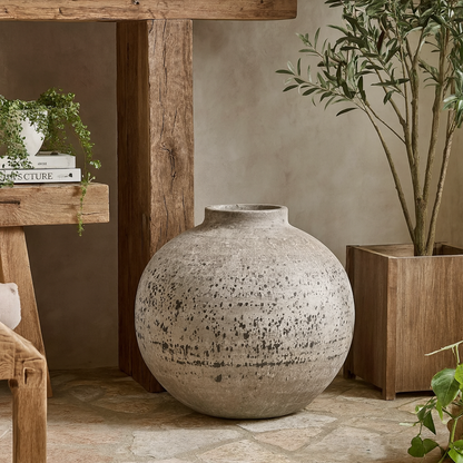 Sunvale Large Weathered Stoneware Ceramic Vase