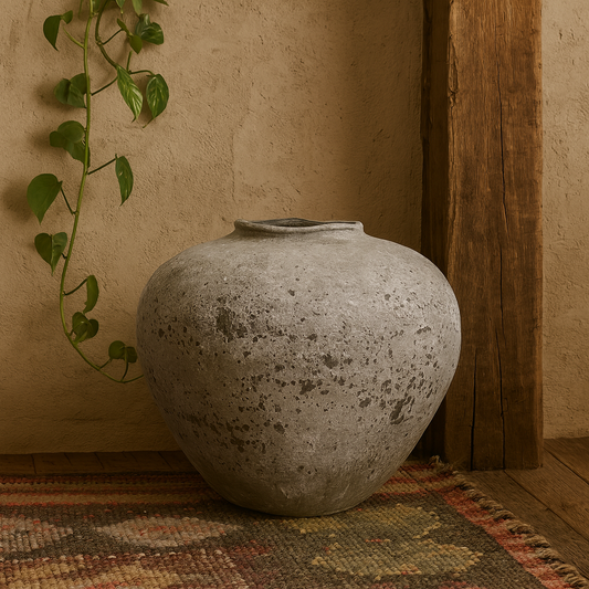Sunvale Large Weathered Stoneware Ceramic Vase