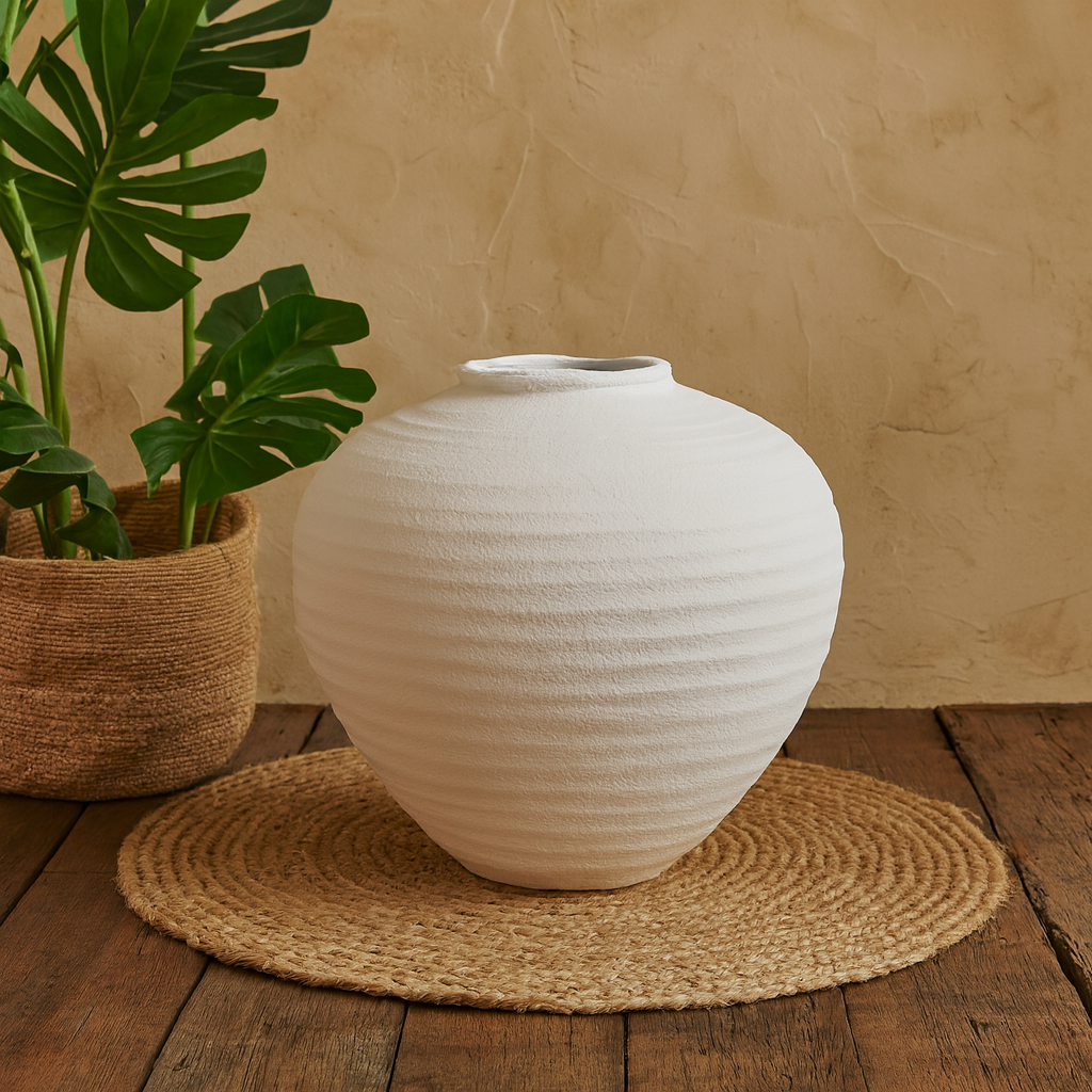 Sagebloom Large Matt White Ceramic Vase