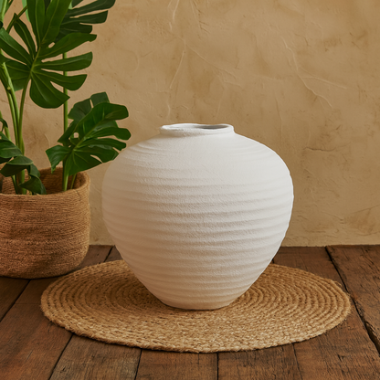 Sagebloom Large Matt White Ceramic Vase