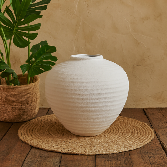 Sagebloom Large Matt White Ceramic Vase