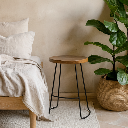 San Diego Hardwood Shaped Bar Stool