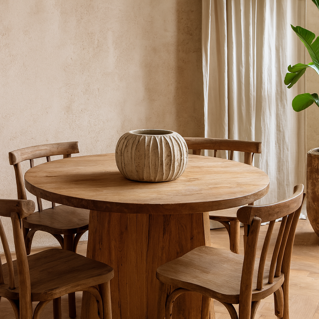 Wildbloom Wide White Ceramic Fin Vase