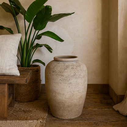 Fernvale Medium Grey Mottled Stoneware Vase