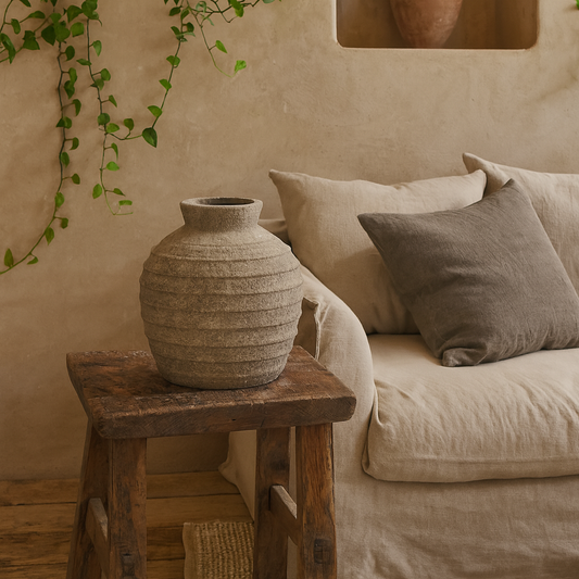 Starfern Medium Tuscan Grey Stoneware Vase