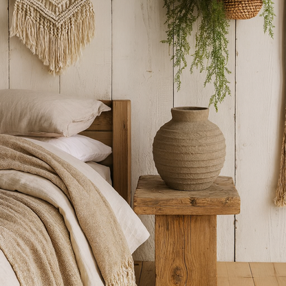 Starfern Large Tuscan Grey Stoneware Vase