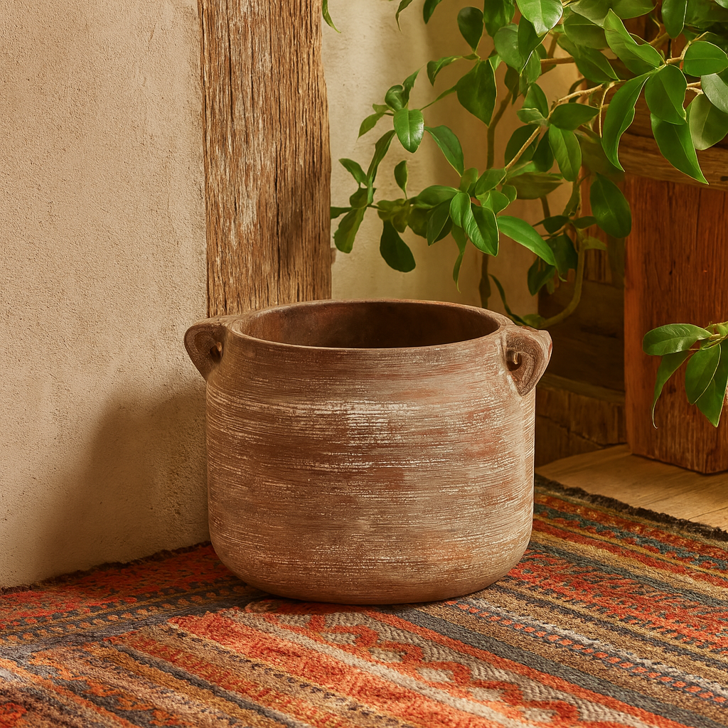 Sundrift Aged Brown Hydria Stoneware Pot