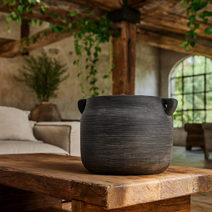 Sundrift Dark Grey Hydria Stoneware Pot