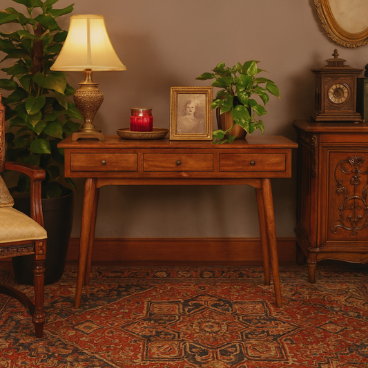 Saint Paul de Vence Large 3 Drawer Chestnut Console