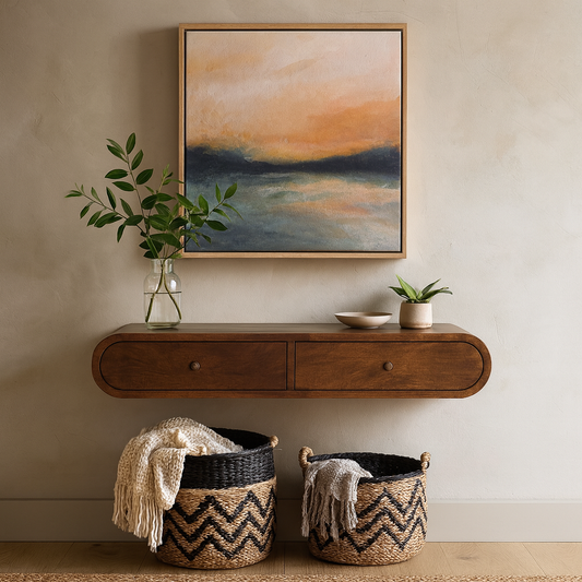Peschiera Floating Chestnut London Console 2 Drawers