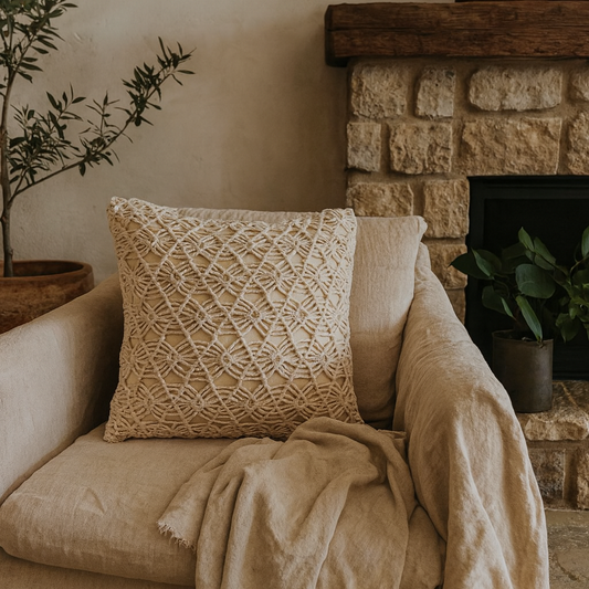 Set of 2 Bergheim Natural White Cushion Covers