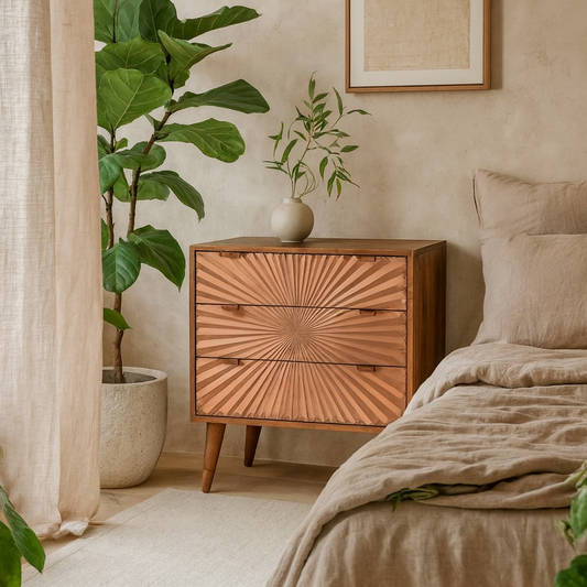 Trento Eclectic Copper Chest of 3 Drawers