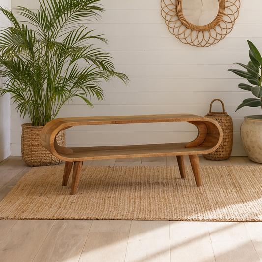 Porquerolles Nordic Oak Mango Wood Open Coffee Table