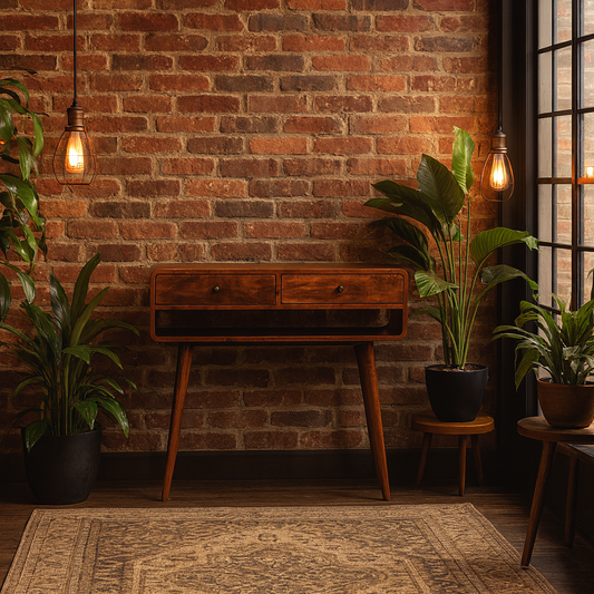 Reims Chestnut Mango Wood Console Table
