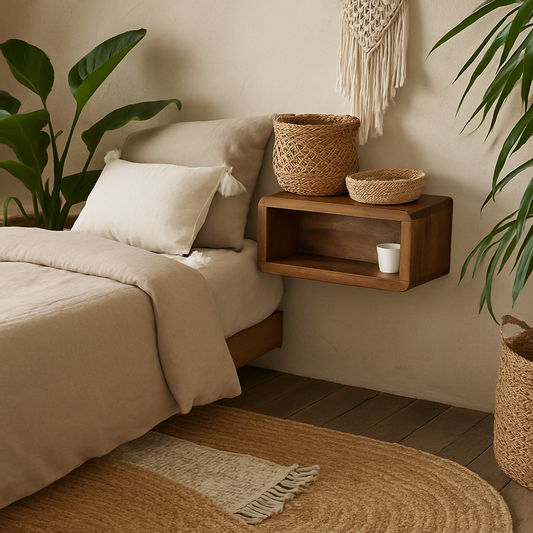 Mantua Mango Wood Wall Mounted Bedside