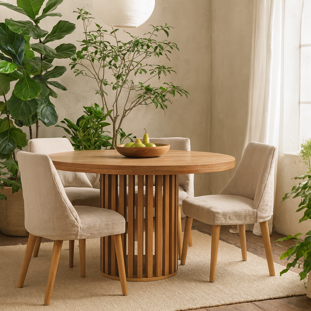 Verona Round Mango Wood Dining Table