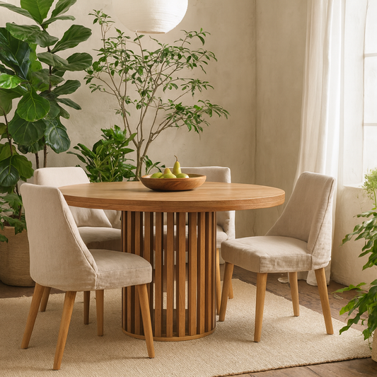 Verona Round Mango Wood Dining Table