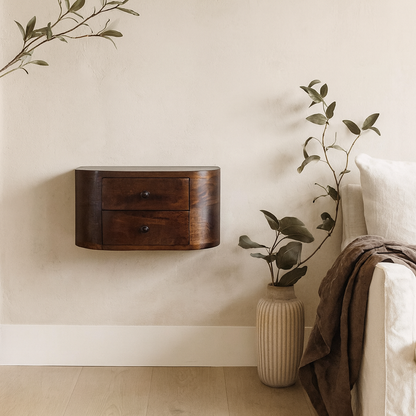 Kukuihaele 2 Drawer Floating Bedside Table 2 Drawers