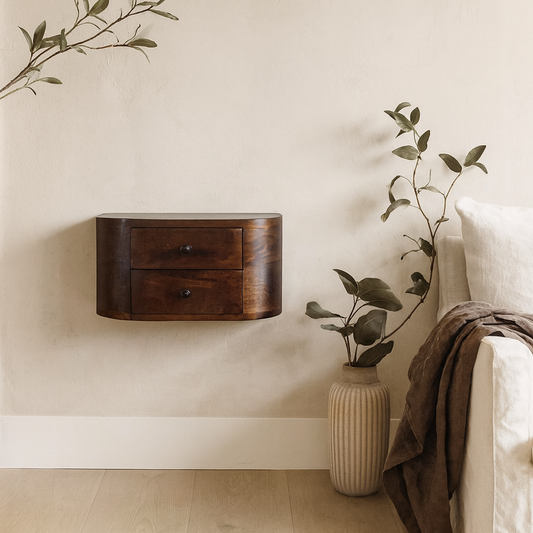 Kukuihaele 2 Drawer Floating Bedside Table 2 Drawers