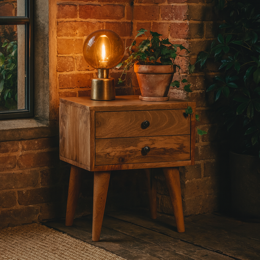 Parma Small Mango Table Rustic Bedside Table