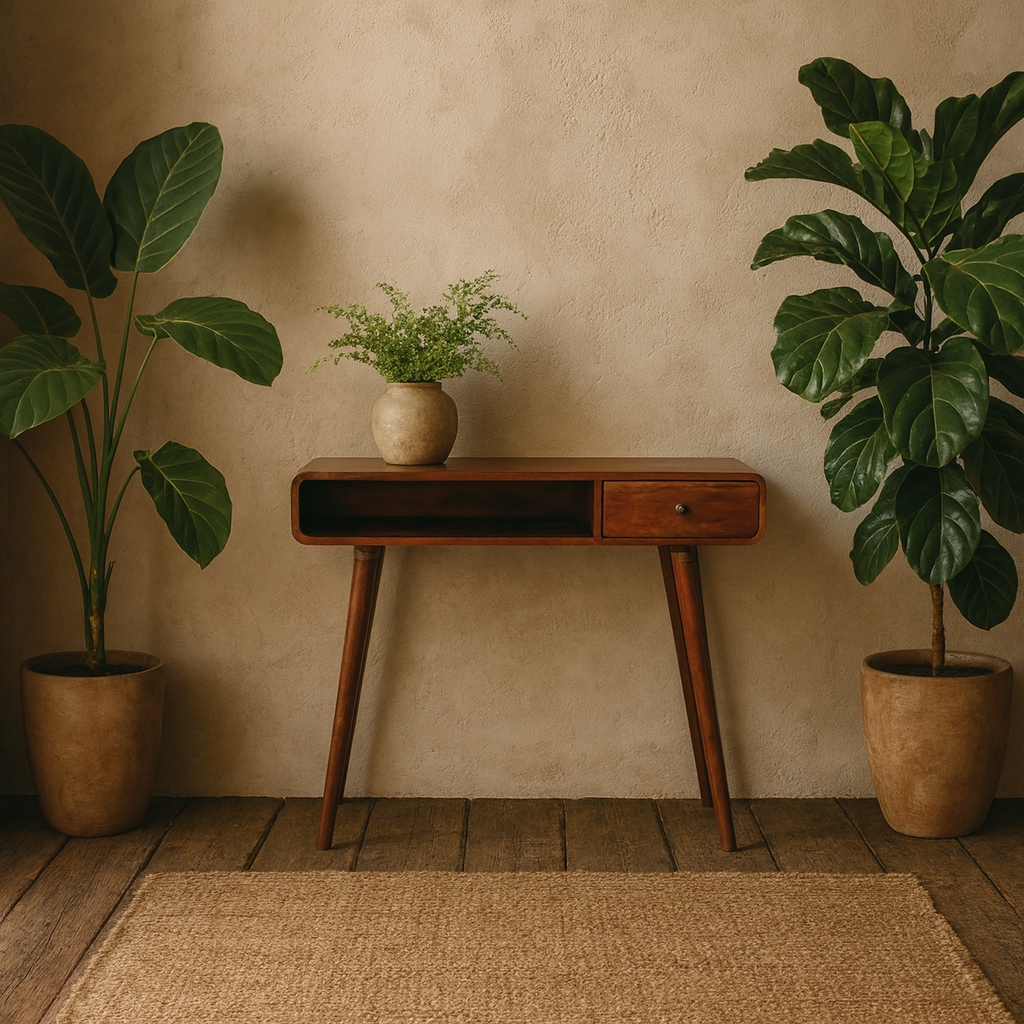 Ostuni Curved Chestnut Writing Desk