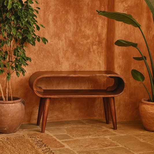 Kalapana Chestnut Mango Wood Open Coffee Table