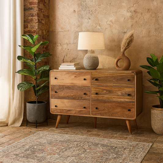 Urbino Large Curved Oak-ish Chest