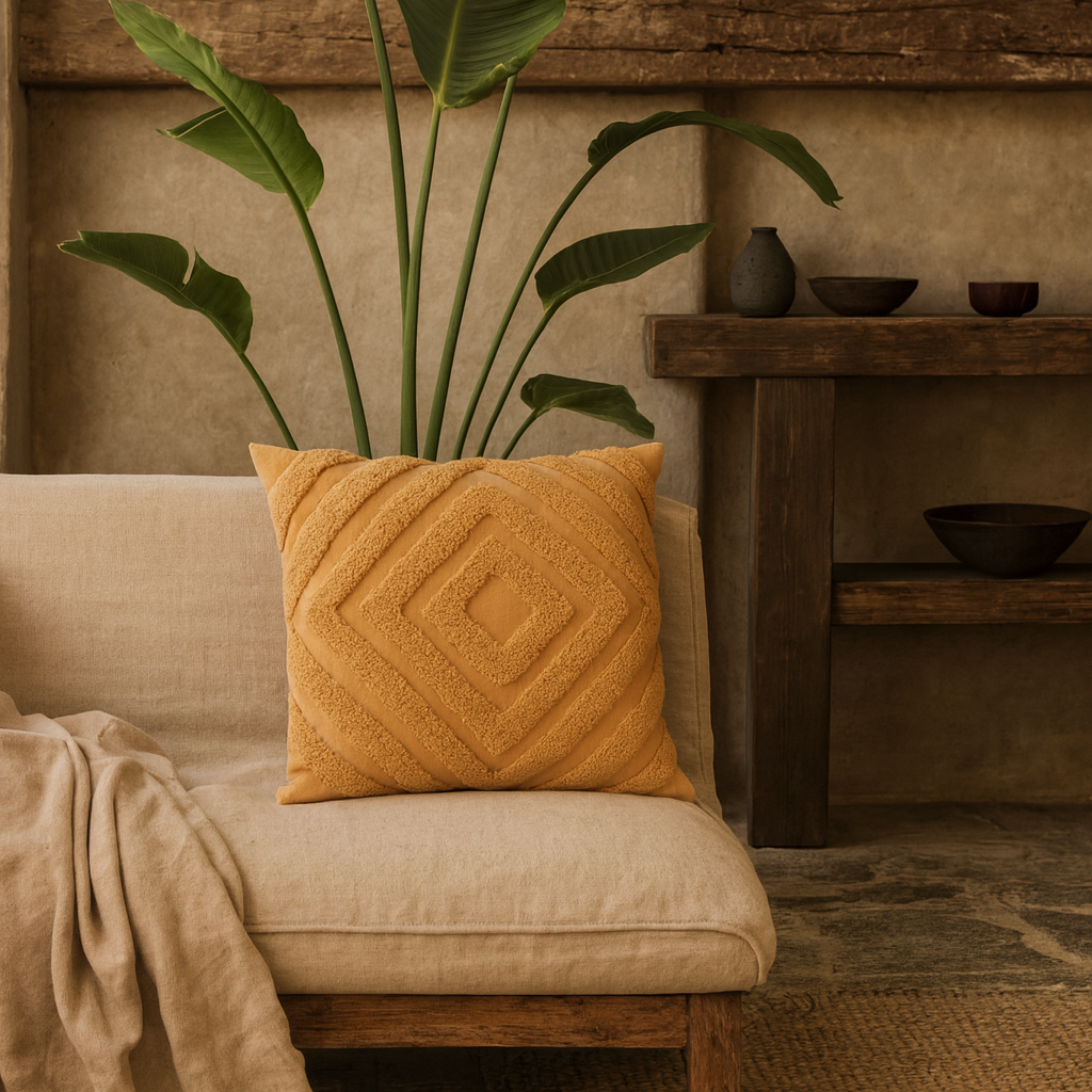Cagliari Mini Curved Natural Mango Wood Console Table with Drawer