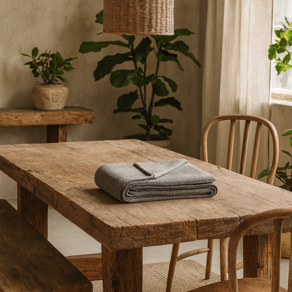 Bardolino Double Olive Green Knit Throw