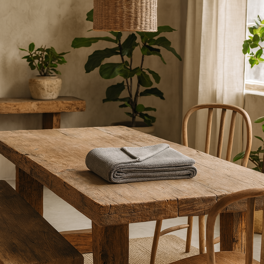 Bardolino Double Olive Green Knit Throw