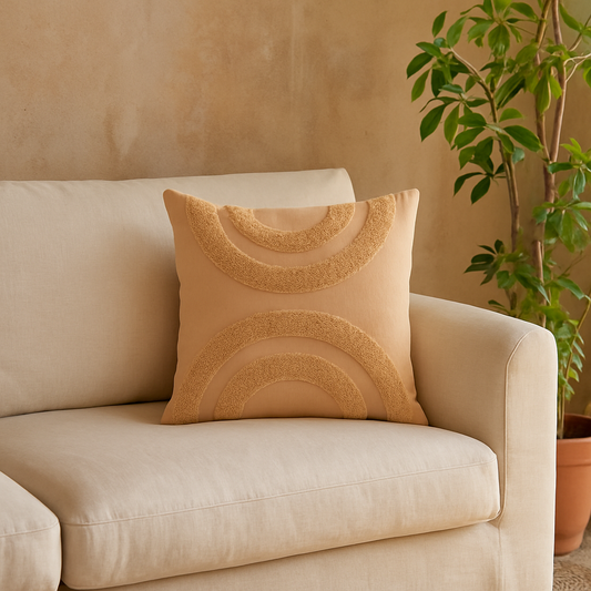 Set of 2 Urbino Arched Mustard Cushion