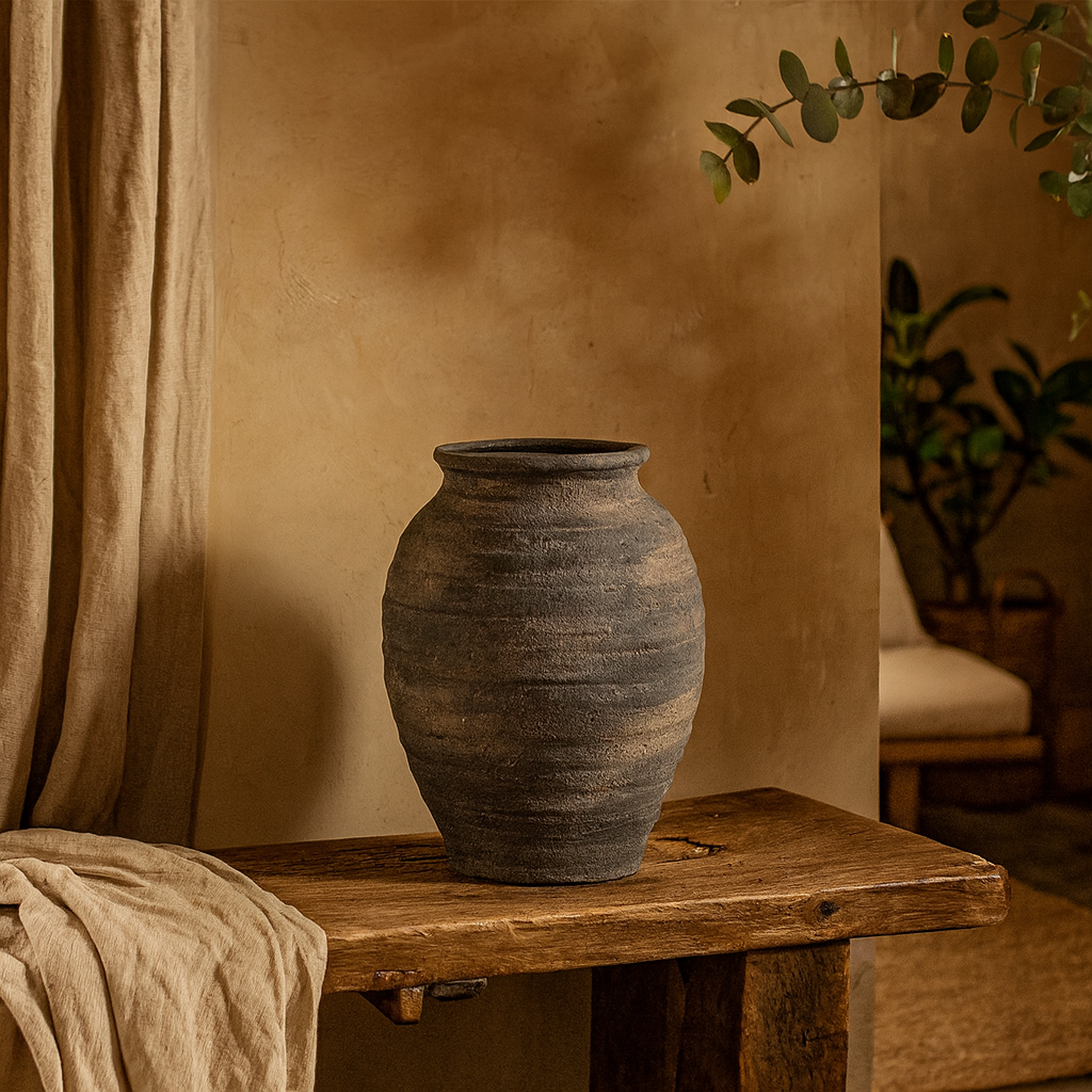 Bramble Large Dark Ages Layered Olpe Crramic Vase