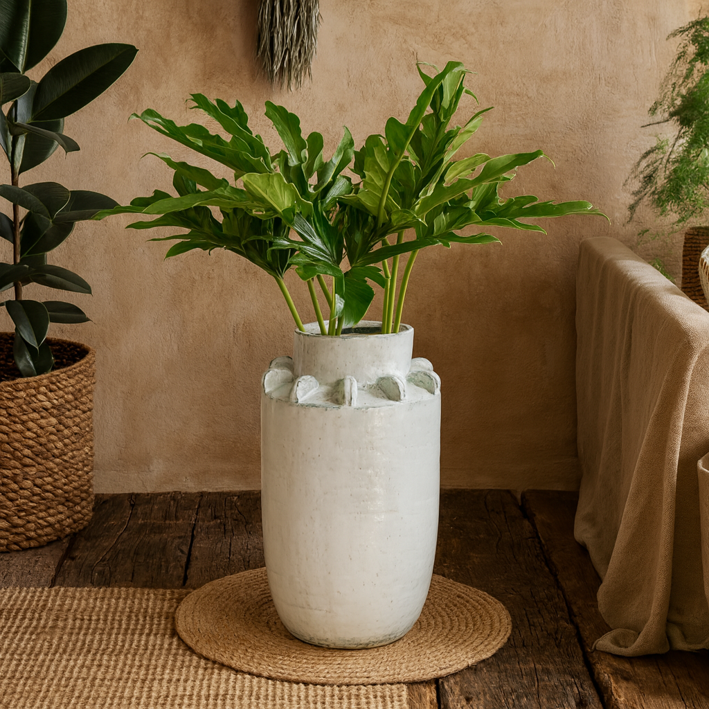 Bloom Large Hydria White Ceramic Flower Vase