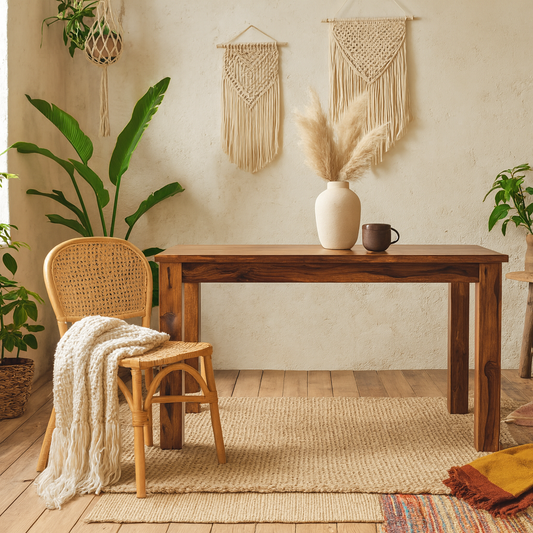 Bologona Large Sheesham Wood Dining Table