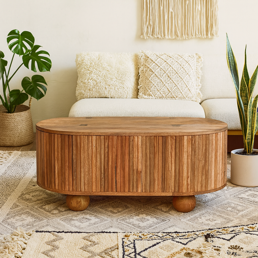 Cernobbio Mango Wood Coffee Table with Storage Lid
