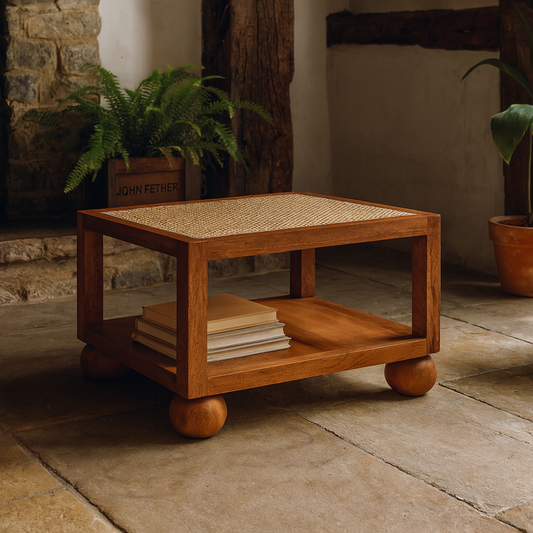 Bayeux Small Coffee Table Mango Wood Ball Feet