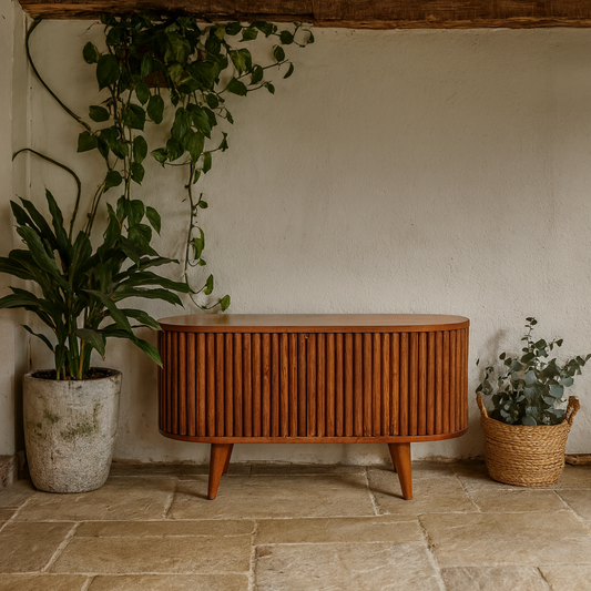 Kapalua Mango Wood Etched Storage Blanket Box