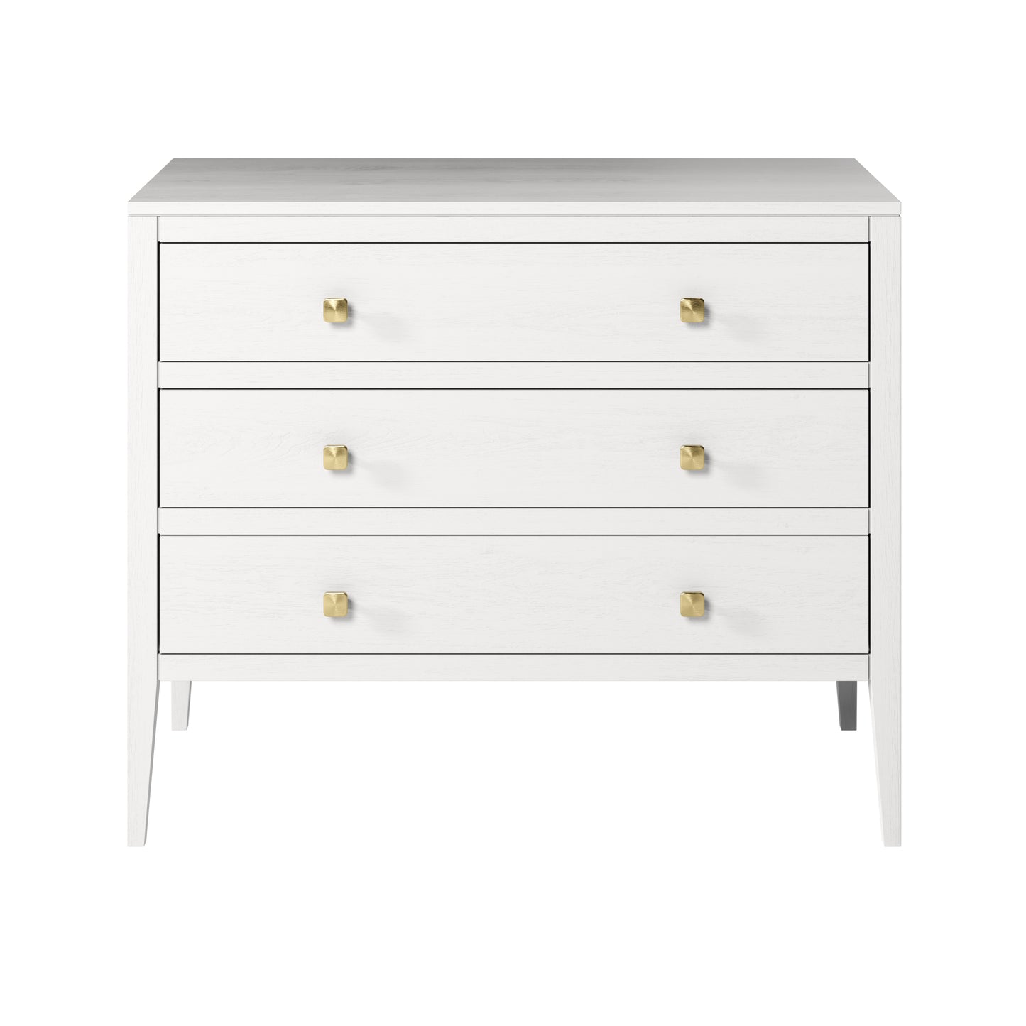 Paris White Wood Grain 3 Drawer Chest