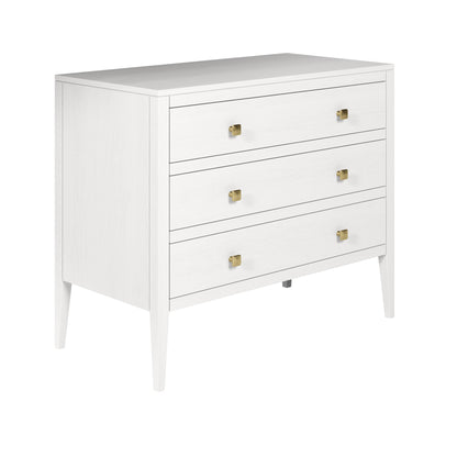 Paris White Wood Grain 3 Drawer Chest