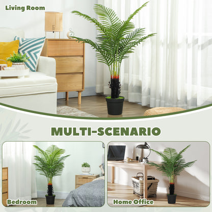 Sule Artificial Areca Palm With Compact Leaf Form In Pot H8 120cm Green