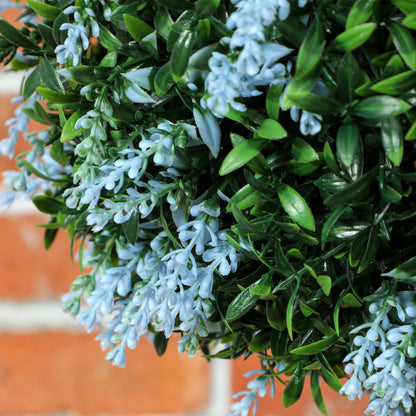Maka Nosa Set Of 2 UV Resistant Artificial Topiary Ball Plants In Blue