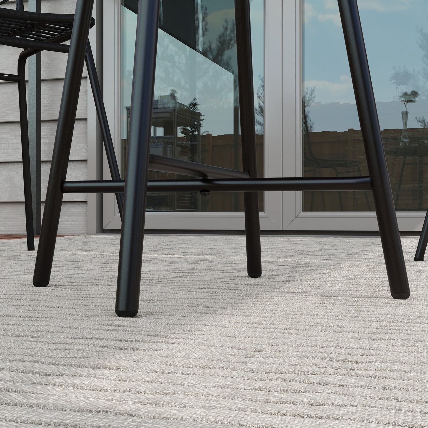 Eldoyo Grey Rattan Outdoor Garden Bistro Table