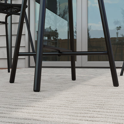 Eldoyo Grey Rattan Outdoor Garden Bistro Table