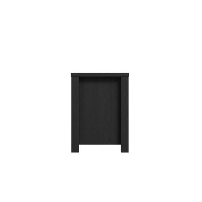 Denmark Black Wood and Glass TV Media Unit 2 Doors