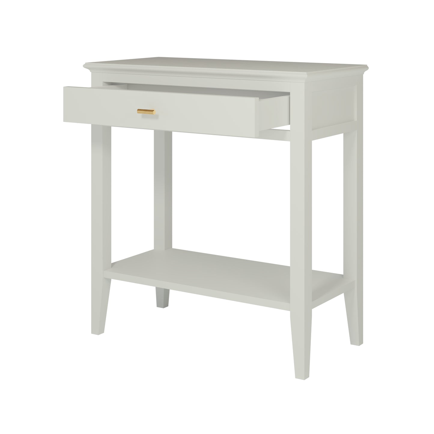 Canela Mist Grey Wood Grain 1 Drawer Console Table
