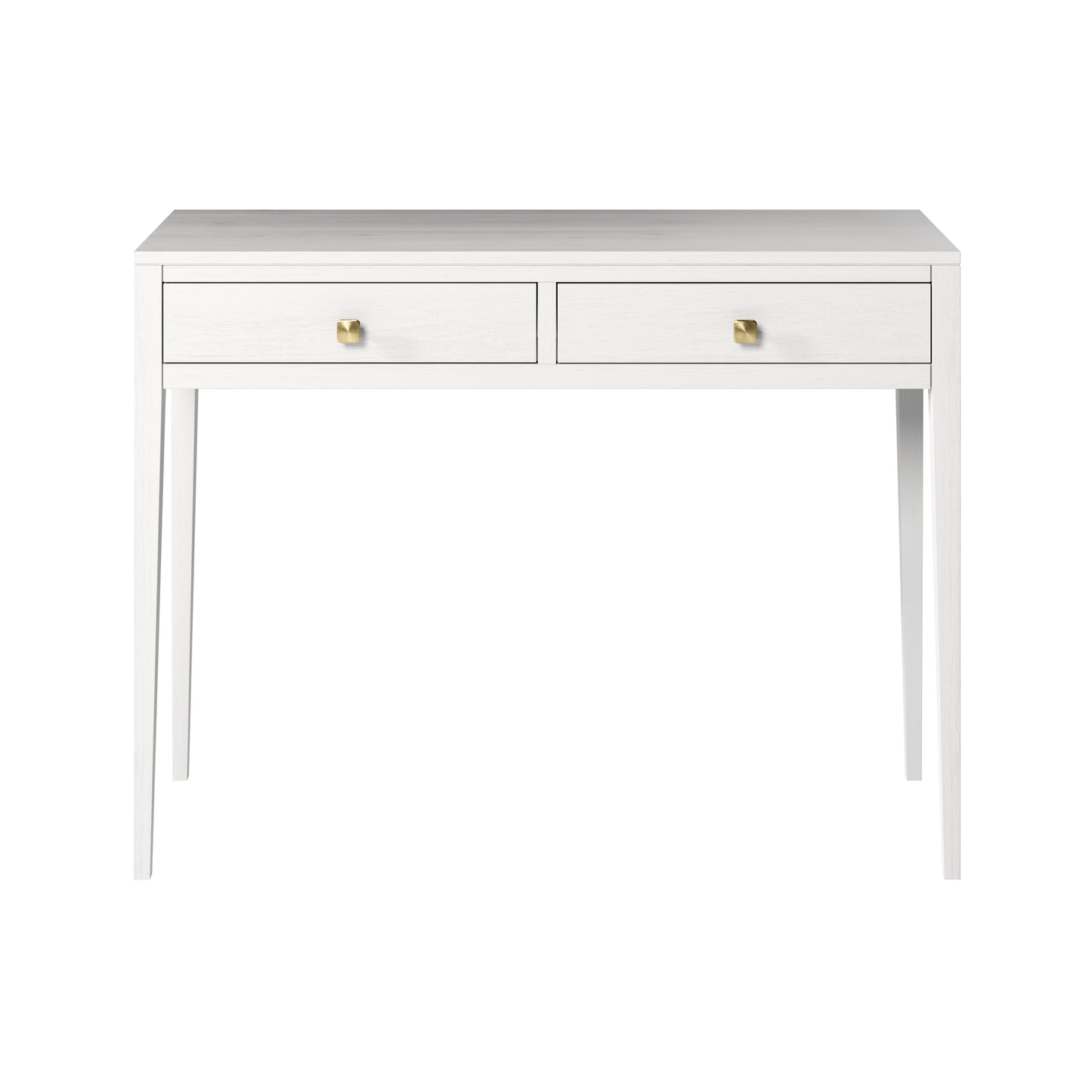 De Gaulle White Wood Grain Two Drawer Desk