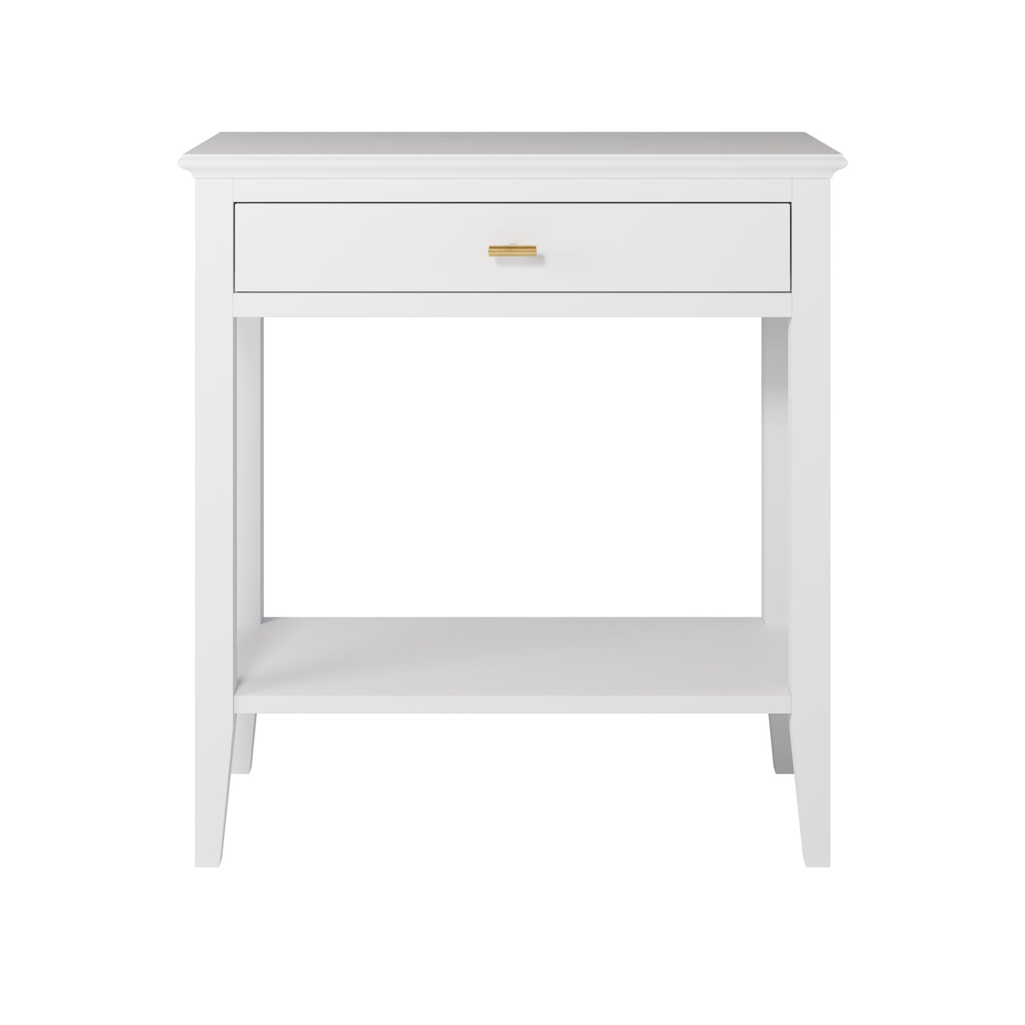 Caraíva White Wood Grain 1 Drawer Console Table