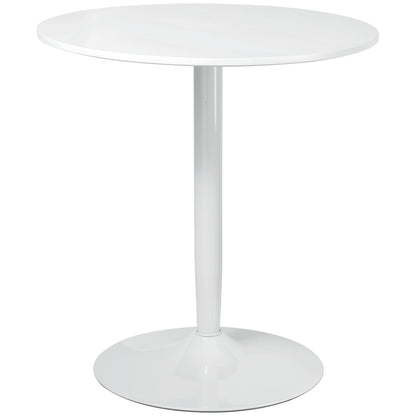 Dimi Metal White Minimal Round Dining Table For 2 70cm